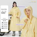 Adult Long Waist Windbreaker Raincoat for Women Full Body Rainstorm Proof Electric Bike Riding Waterproof Coat.
