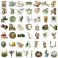 50Pcs  Ins American Fresh Idyllic Aesthetic Stickers Decals for School Teacher Student Stationery Notebook Diary Sticker. 