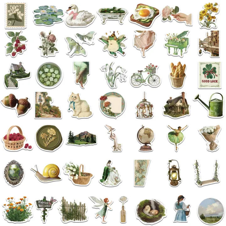 50Pcs%20%20Ins%20American%20Fresh%20Idyllic%20Aesthetic%20Stickers%20Decals%20for%20School%20Teacher%20Student%20Stationery%20Notebook%20Diary%20Sticker%20-%20Image%205