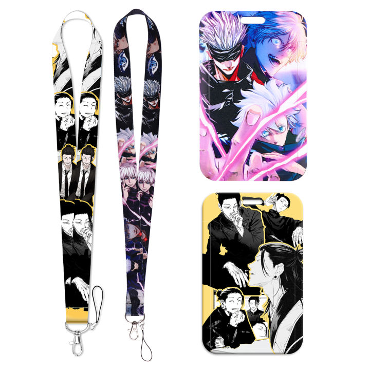 Gojo Satoru Credential Holder Japanese Anime Lanyard Neck Strap for Key ...