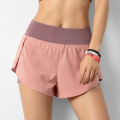 Sport Shorts Women Sportswear Double-deck Running Shorts Yoga Bottoms Summer Gym Fitness Training Jogging Short Pants. 
