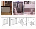 Pet Dog Fence Portable Folding Divider Mesh Home Perforation-Free Traceless Wall Protection Barrier Safety Net Nylon Mesh Cloth. 