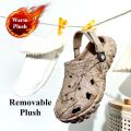 Mens Winter Slippers Comfortable Indoor Warm Women Slippers Summer Removable Sandals Men Casual Non Slip Plush Fur Clogs for Men. 