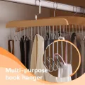 8 Hook Wooden Hanger for Clothes Hanging Rack Multi Hook Wardrobe Accessories Lingerie Belts Scarfs Tops Bras For Women. 