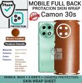 TECNO CAMON 30S Back 360 Protection skin wrap with sides and camera protection premium quality skin wrap full cover wrap sheet for tecno camon 30 s. 