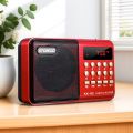 Portable Rechargeable Mini FM Radio Player Multi-function Plug-in Card Compact Design for Travel. 