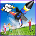 Kid Electric Rocket Launcher Toys Outdoor Model Rocket Kit Exploration Skyrocket With Parachute Game for Boy Girl.