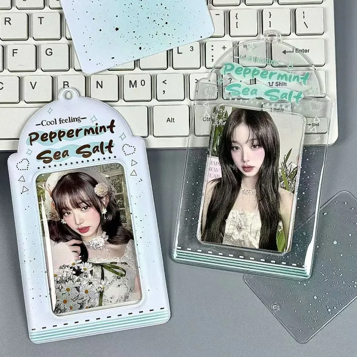2pcs%20Korean%20Style%20Sea%20Salt%20PVC%203%20Inch%20%20Polaroid%20Photocard%20Display%20Pendant%20Card%20Holder%20-%20Image%203