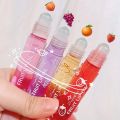 Fresh Fruit Roll-on Lip Balm Makeup Moisturizing Clear Grape Transparent Lip Oil Long Lasting Hydrating Lipstick Gloss Cosmetics. 
