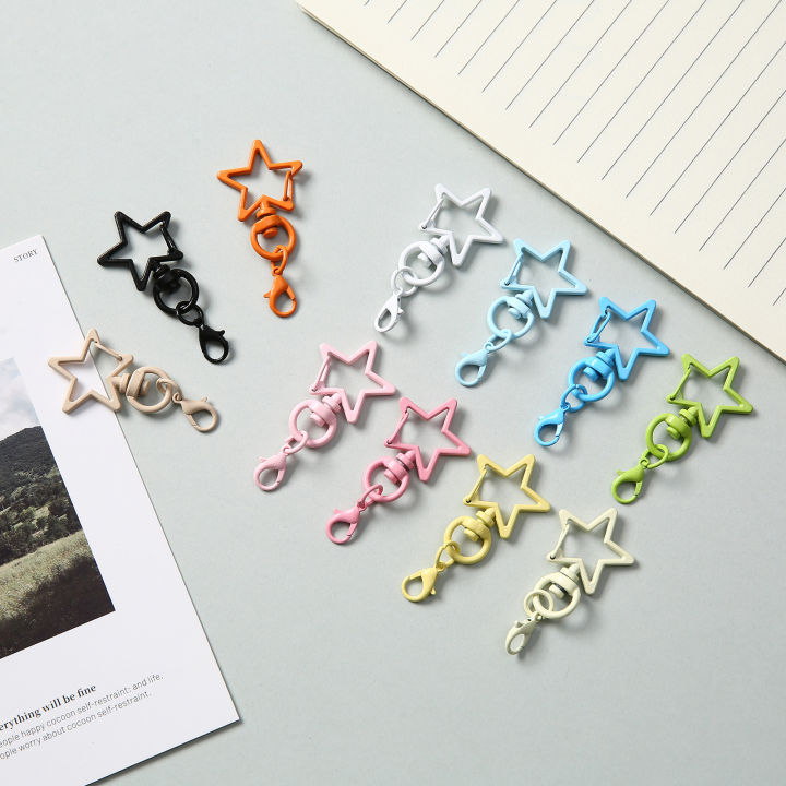 5/50/100 pcs Colorful Key Chain Clasp Keyrings Big Lobster Clasp Hooks Keyfob Keychain for DIY Jewelry Making Supplies Wholesale