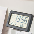 Mini Digital Clock Temperature & Humidity Display Portable Desk Clock LED Clock Slim Small Alarm Clock. 