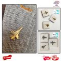 D Wise Aircraft Lapel Pin Brooch Airplane Pin Golden And Silver. 