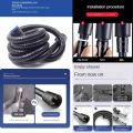 Muslim shower chain pipe flexible hose black color high pressure premium quality 1.5 meter hand shower pipe toilet shower pipe connection chain pipe for bathroom and kitchen bath shower chain pipe cp chain black. 