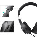 Wired Stereo Monitor Headphones Over-ear Headset with 50mm Driver 6.5mm Plug for Guitar Amplifier Electric Piano Audio Mixer. 