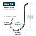 9KM Octopus Fishing Hook Sea Carp Fishing Lures Barbed Hooks Black 50Pcs Fishing Jig Worm Hooks Tackle Saltwater Freshwater.