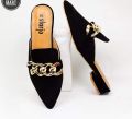 Girls Party Use New Fashion Beautiful Chain Design Semi Heel Shoes | Chail Half Shoes. 