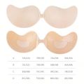 1Pair Women Invisible Underwear nubra Breast Patch Tow-Color Hypoallergenic Mango Cup bra Silicone Non-Falling Off Thin. 