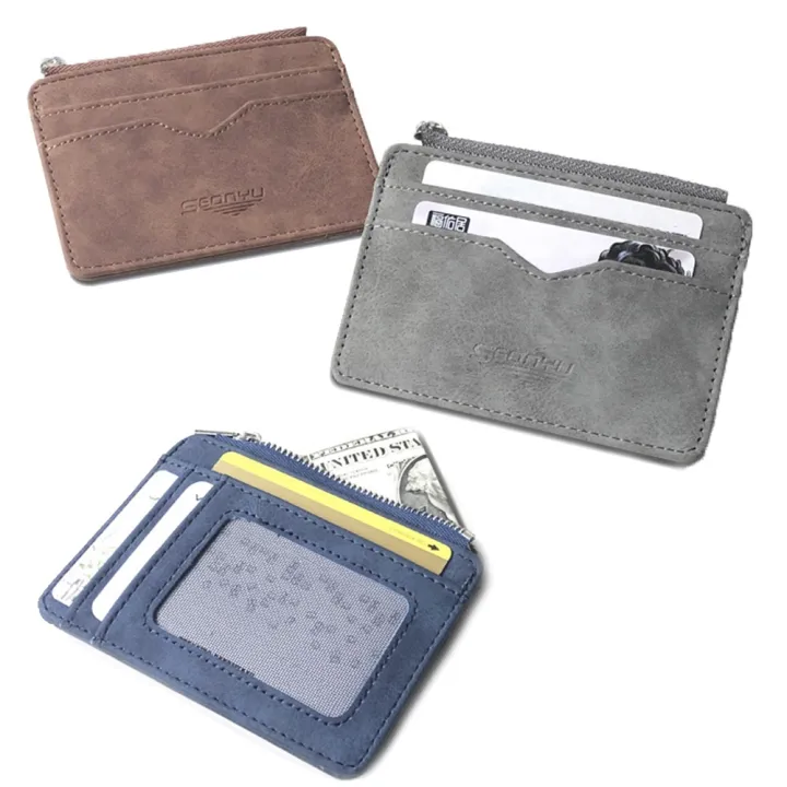 Short%20Matte%20Leather%20Card%20Wallet%20-%20Retro%20Multi-card%20Holder%20with%20Frosted%20Fabric,%20Zipper%20Bag%20for%20Money,%20New%20Minimalist%20Purse%20-%20Image%206