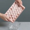 Round Ice Cube Tray With Storage Box Creative Quick Release Ice Cube Molds Party Bar Kitchen Square Container Cold Drink Set. 