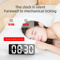 LED Mirror Table Clock Digital Alarm Snooze Display Time Desktop Electronic Table Clocks Desktop Clock. 