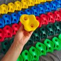 10pcs Kids Plastic Rock Climbing Wall Holds Games Wood Wall Climbing Stones Set Indoor Outdoor Playground DIY Rock Stone Wall ﻿. 