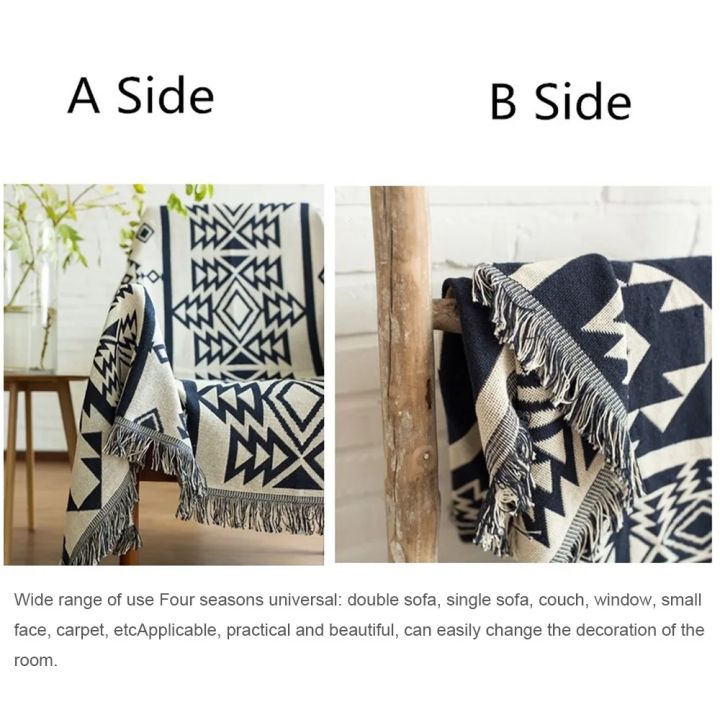 90x90cm%20Bohemian%20Plaid%20Blanket%20with%20Tassel%20for%20Sofa%20Bed%20Decorative%20Blankets%20Cotton%20Sofa%20Cover%20Throw%20Blanket%20-%20Image%202
