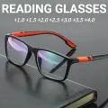 FG Ultralight TR90 Reading Glasses Blue Light Blocking Presbyopia Eyeglasses Men Hyperopia Optical Eyewear +100-+400. 