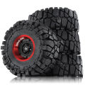 4pcs Metal 1.9'' Beadlock Wheel Rim Hub with 115mm Tire for 1/10 Rc4wd WRAITH Tamiya Axial SCX10 D90 HPI RC Car Spare Part.