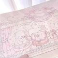 Sweet And Cute White Kitten Pu Leather Mousepad Office Desk Mat Mouse Pad Computer Speed Type Carpet Mat Player Laptop Keyboard. 
