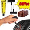 5-50Pc Car Tire Repair Tool Kit with  Strips Tubeless Tyre Puncture Studding Plug Motorcycle Truck Vacuum Tire Repair Tool. 