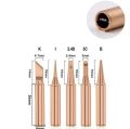 Soldering Iron Pure Copper Bits 900M Soldering Iron Tips Set 5pcs Soldering Iron Tips Kit Replacement Soldering Iron Tips High-Quality Soldering Iron Bits Copper Soldering Iron Tips Set. 
