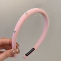 1PC Generic Women's Headband Set, 3 Pieces, White, Pink, Black, with Bow Accents. 