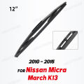 Wiper 12" Rear Wiper Blade For Nissan Micra / March K13 Hatchback 2010 - 2015 Windshield Windscreen Tailgate Window. 