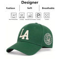 Unisex La Letter Embroidery Baseball Caps Spring and Autumn Outdoor Adjustable Casual Hats Sunscreen Hat.