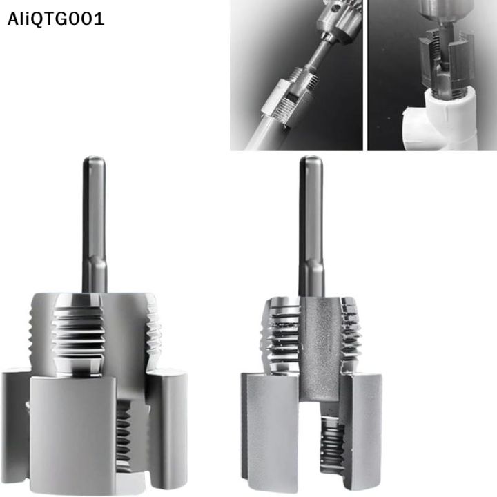 Electric Drill Driven PVC Pipe Threader Kit Internal & External Thread Cutting Tool for Plastic Conduit Plumbing Adjustable Hand