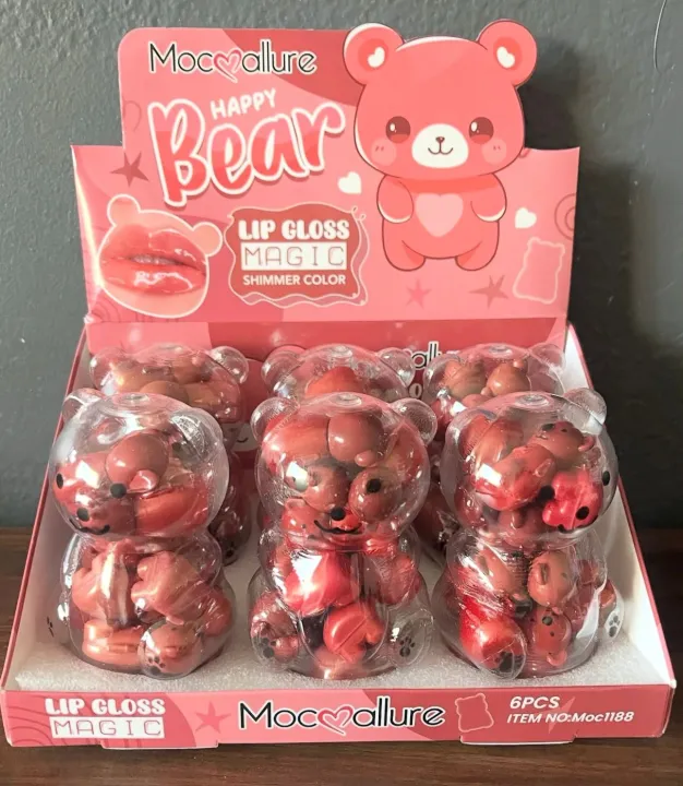 Mocoallure 12pcs Bear 🐻 Mini Lip Gloss Jar | Daraz.pk