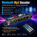 Bluetooth MP3 FM Decoder Module 5V 1A USB TF Audio Player Module with LED Display connect to main Amplifier For Car Party Home Theater Sound System Music.