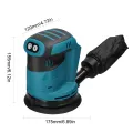 125mm Brush Motor Cordless Orbital Sander Wood Grinder Electric Polisher Waxing Grinding Sanding Machine for Makita 18V Battery. 