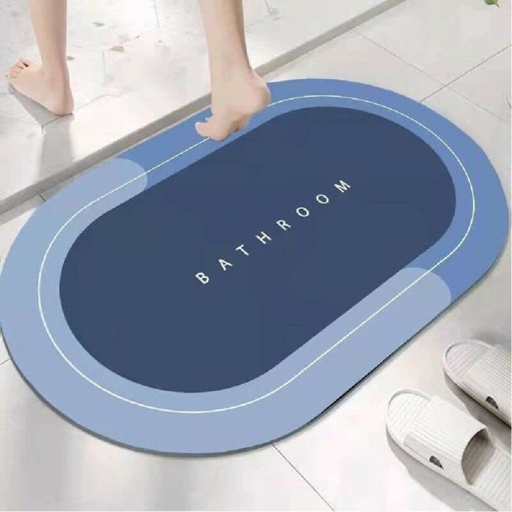 Non Slippery Bathroom Rubber Mat Water Absorbent Bathroom Mat