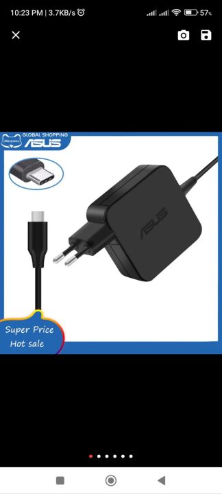 Asus 65W USB Type-C Laptop Adapter
Asus Chromebook Flip C302 C302CA C302SA C101 C101PA C204 C204MA C213NA C213SA C214 C214MA C223 C223NA C403 C403NA C423NA C425TA C433TA C434TA C436FA C536EA C523 C523NA, CM3200 CM5500 CX1400 CX5500, Transformer T302 T302C