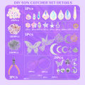 Hanging Crystal Pendant Garden DIY Suncatcher Kits Wind Chimes Rainbow Prism Crystal Chain Home Decorations Garden Sunny Catcher.