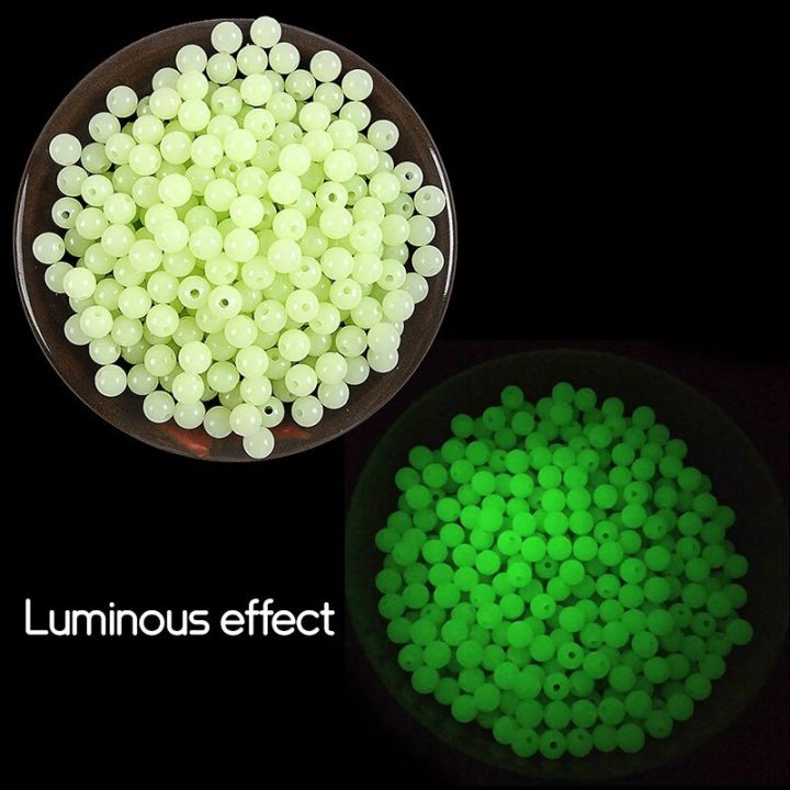 Luminous Beads Fishing Space Beans 4mm 5mm 6mm 100pcs/bag Lure Light Glowing Float Balls For Outdoor Fishing Tackles
