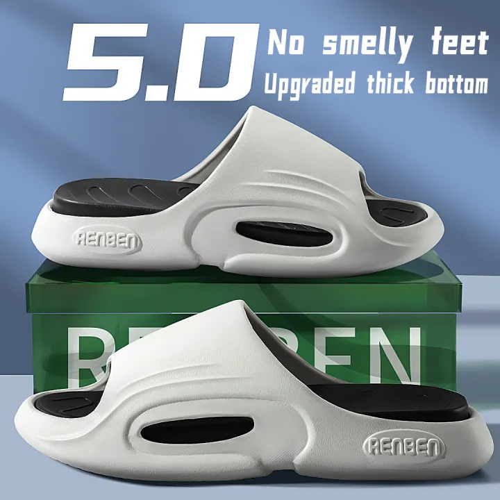NAFOING%20New%20Men%20Summer%20Slippers%20Thick%20Sole%20House%20Non-slip%20Bathroom%20Shower%20Slides%20Outdoor%20Soft%20Cloud%20Fashion%20Beach%20Shoe%20Flip-flop%20-%20Image%202