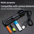 18650 Charger Charging 3.7V Li-ion Battery Charger USB Universal Smart 1 Slot Charger Lithium Batteries Charging Adapter. 