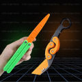 New 3D Printed Gravity Claw Knife Toy Stress Relief Butterfly Fidget Hand Gripper Sensory Toy Folding Claw Knife Radish for . 
