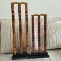 Cricket Wicket Set With Stand Wooden ( Height 23" / Height 28" ). 