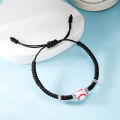 Football Baseball Basketball Charm Bracelet for Men Women Simple Adjutable Black Rope Braided Bracelet Boys Sports Lover . 