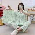 Printed Sanrio Hello Kitty Summer Cute 3 Pcs Pajamas Set For Women. 