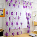Flower Blossoms Black Tulle Curtains For Living Room Bedroom Decoration Chiffon Sheer Voile Kitchen Window Curtain. 