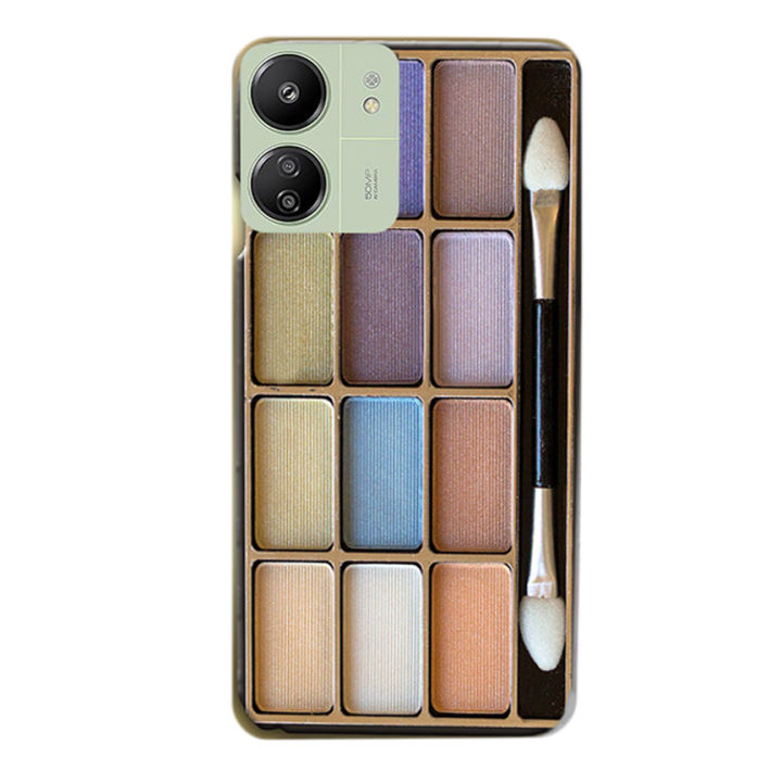 Xiaomi Redmi 13C Back Cover, Makeup 2Gud Soft TPU Case for Girls, Transparent Protective Phone Case